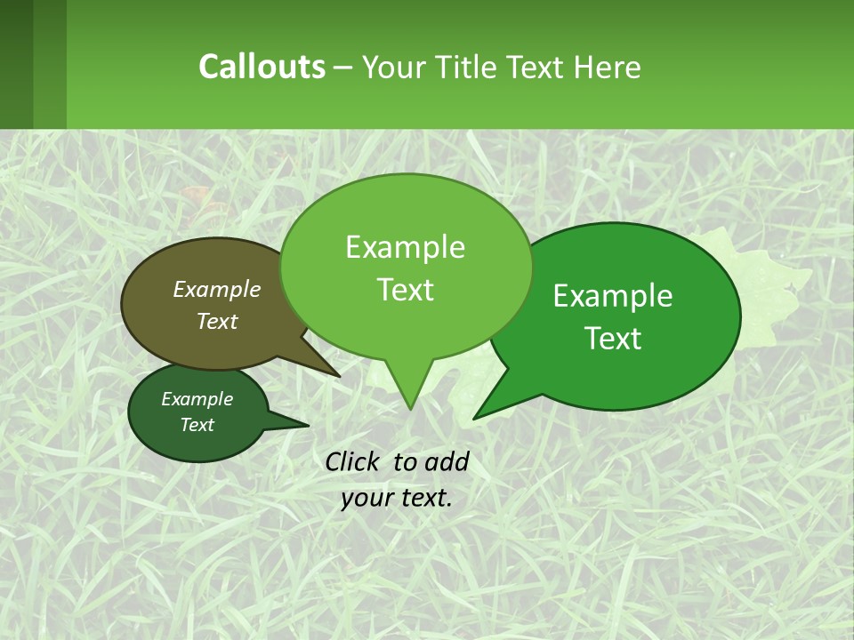 A Green Leafy Plant In The Middle Of Some Grass PowerPoint Template