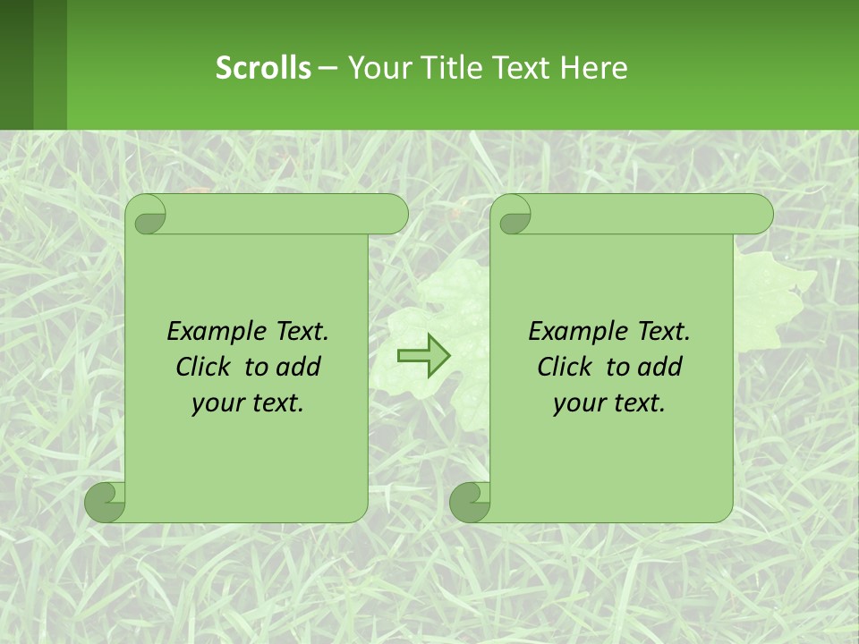 A Green Leafy Plant In The Middle Of Some Grass PowerPoint Template