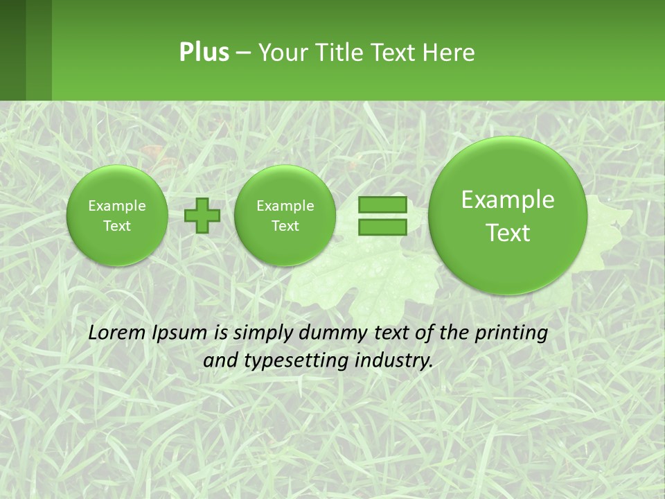 A Green Leafy Plant In The Middle Of Some Grass PowerPoint Template