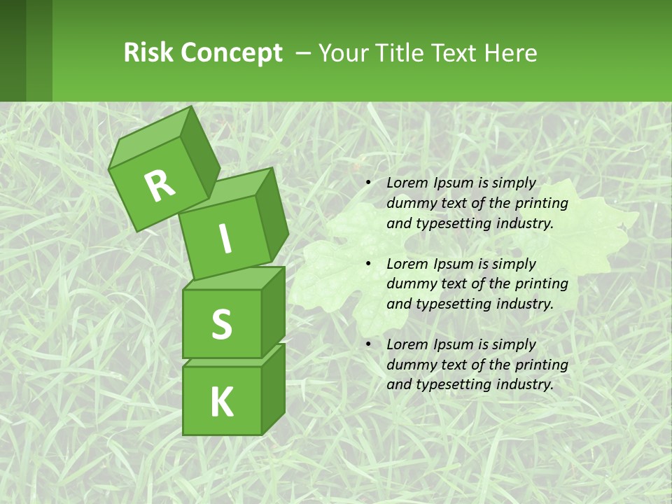 A Green Leafy Plant In The Middle Of Some Grass PowerPoint Template