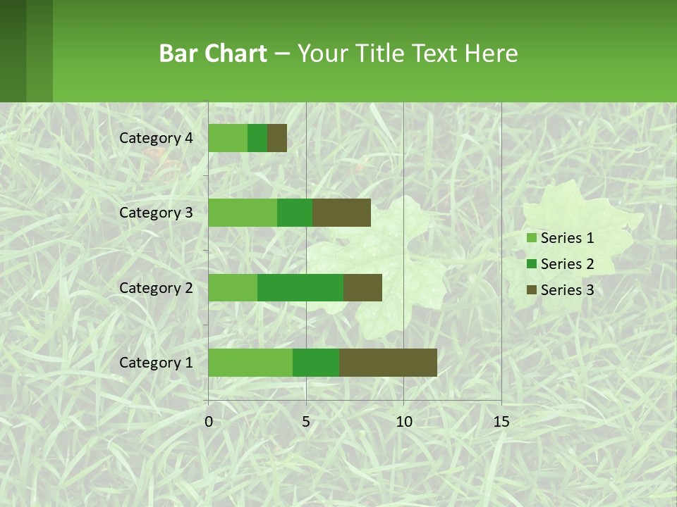 A Green Leafy Plant In The Middle Of Some Grass PowerPoint Template