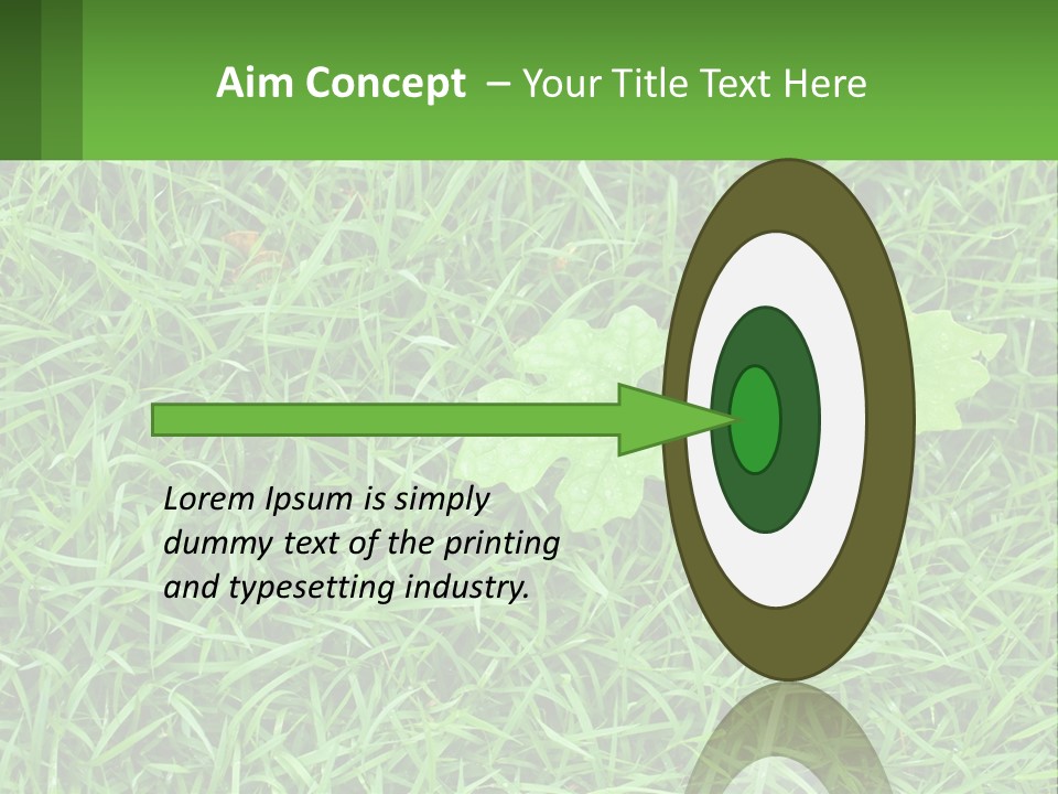 A Green Leafy Plant In The Middle Of Some Grass PowerPoint Template