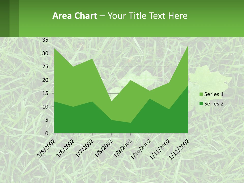 A Green Leafy Plant In The Middle Of Some Grass PowerPoint Template