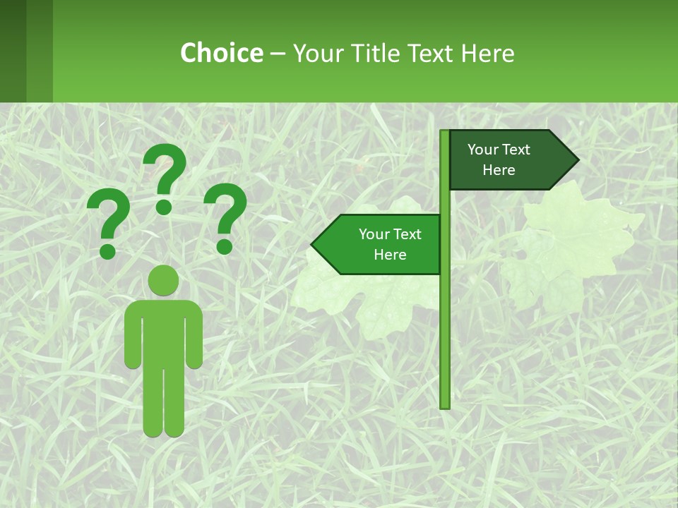 A Green Leafy Plant In The Middle Of Some Grass PowerPoint Template