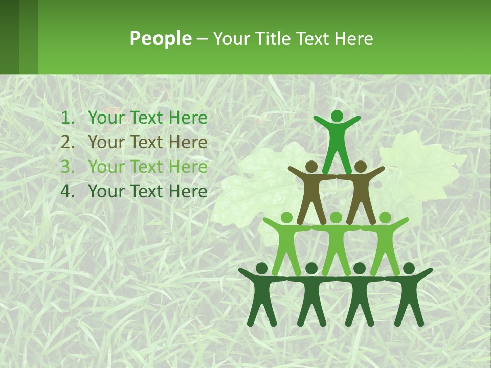 A Green Leafy Plant In The Middle Of Some Grass PowerPoint Template