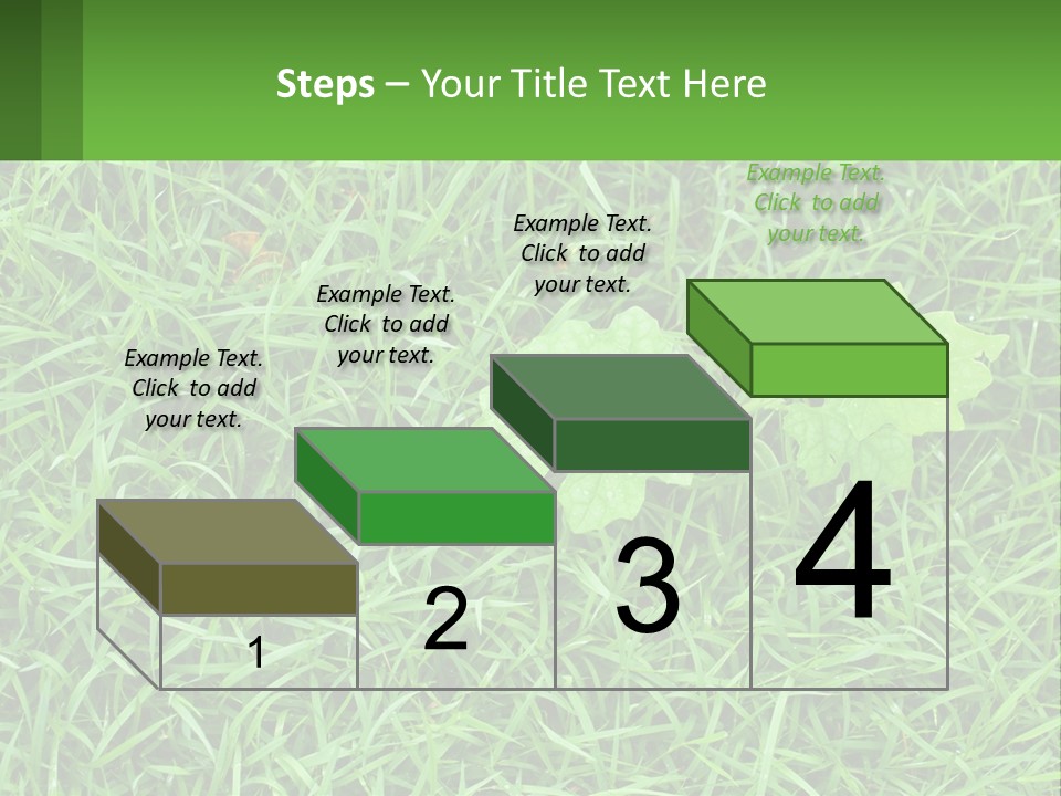 A Green Leafy Plant In The Middle Of Some Grass PowerPoint Template