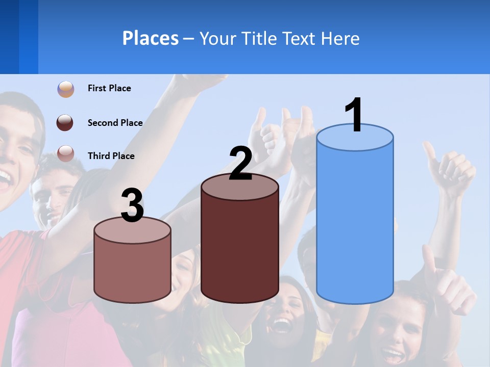 A Group Of People Holding Their Hands Up In The Air PowerPoint Template