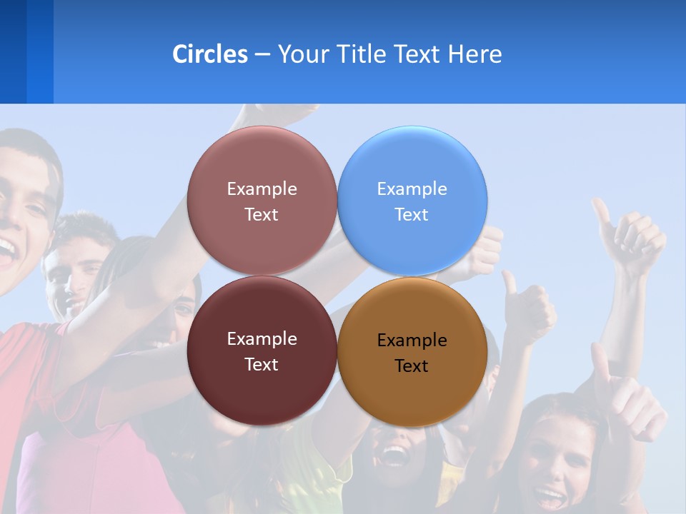 A Group Of People Holding Their Hands Up In The Air PowerPoint Template