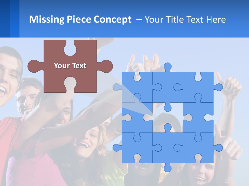 A Group Of People Holding Their Hands Up In The Air PowerPoint Template