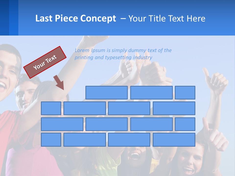 A Group Of People Holding Their Hands Up In The Air PowerPoint Template