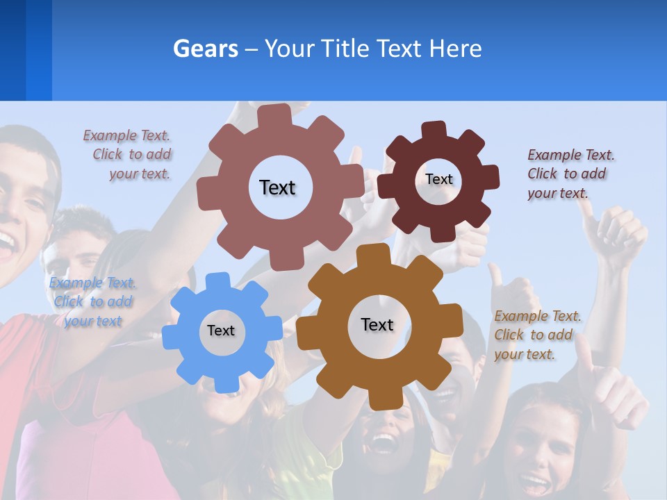 A Group Of People Holding Their Hands Up In The Air PowerPoint Template