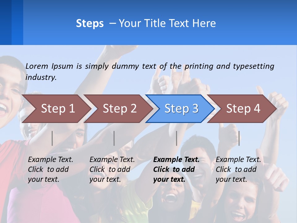 A Group Of People Holding Their Hands Up In The Air PowerPoint Template