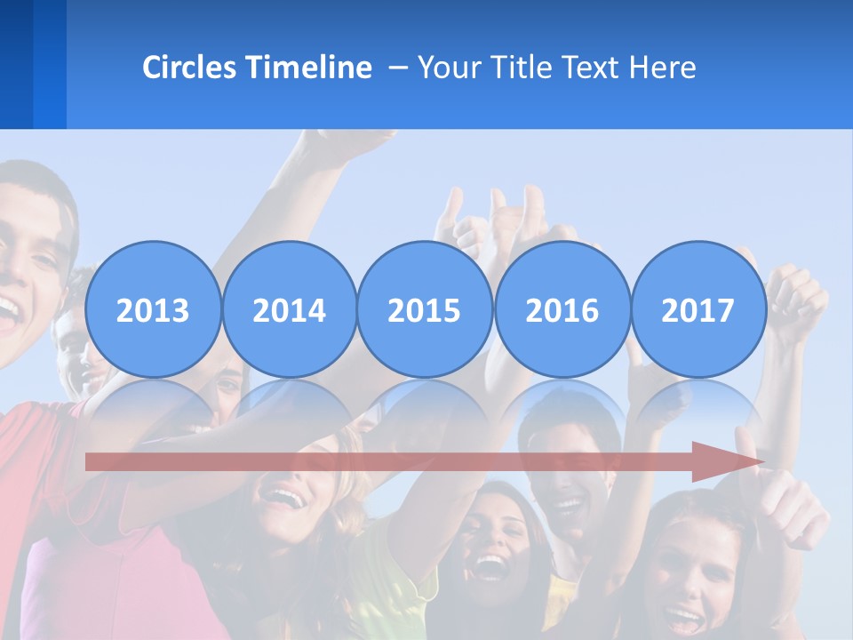 A Group Of People Holding Their Hands Up In The Air PowerPoint Template