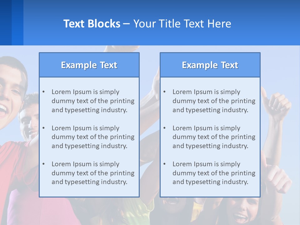 A Group Of People Holding Their Hands Up In The Air PowerPoint Template