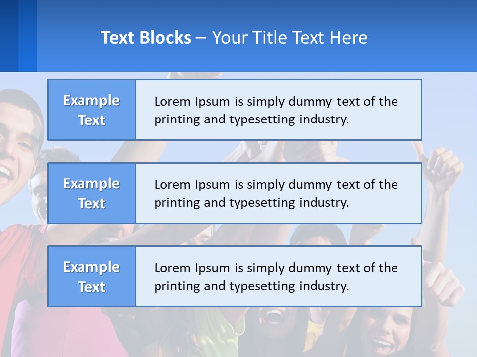A Group Of People Holding Their Hands Up In The Air PowerPoint Template