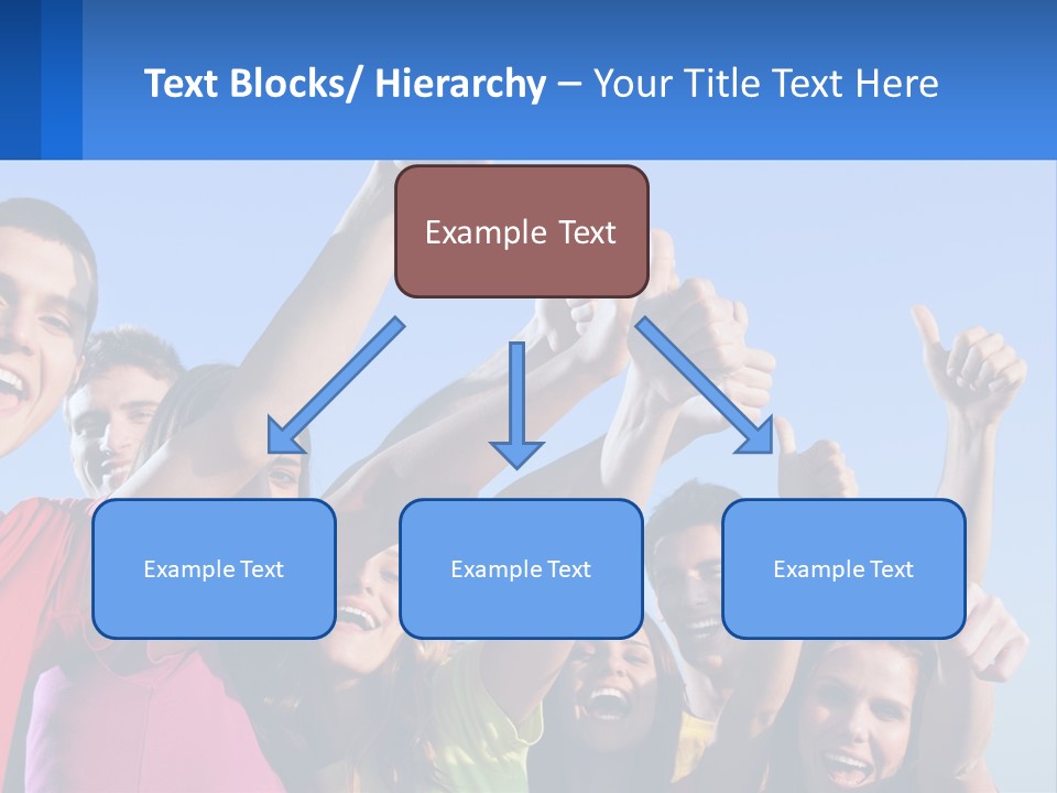 A Group Of People Holding Their Hands Up In The Air PowerPoint Template