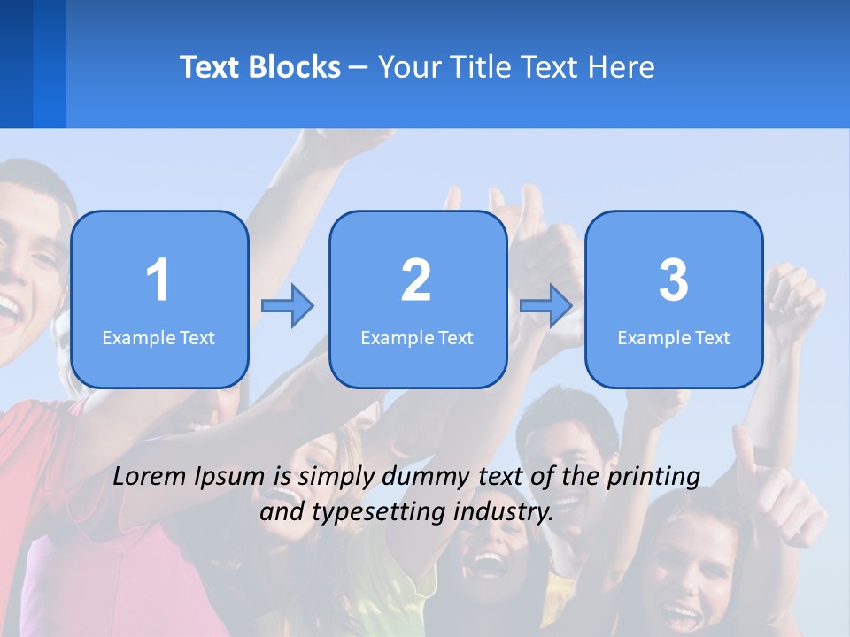 A Group Of People Holding Their Hands Up In The Air PowerPoint Template