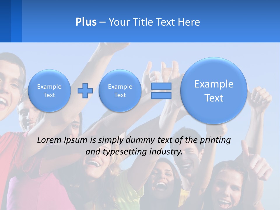 A Group Of People Holding Their Hands Up In The Air PowerPoint Template