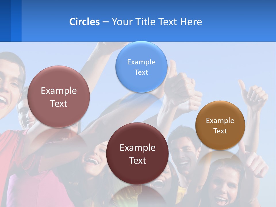 A Group Of People Holding Their Hands Up In The Air PowerPoint Template