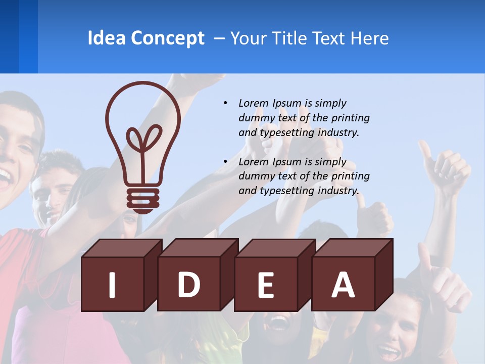 A Group Of People Holding Their Hands Up In The Air PowerPoint Template