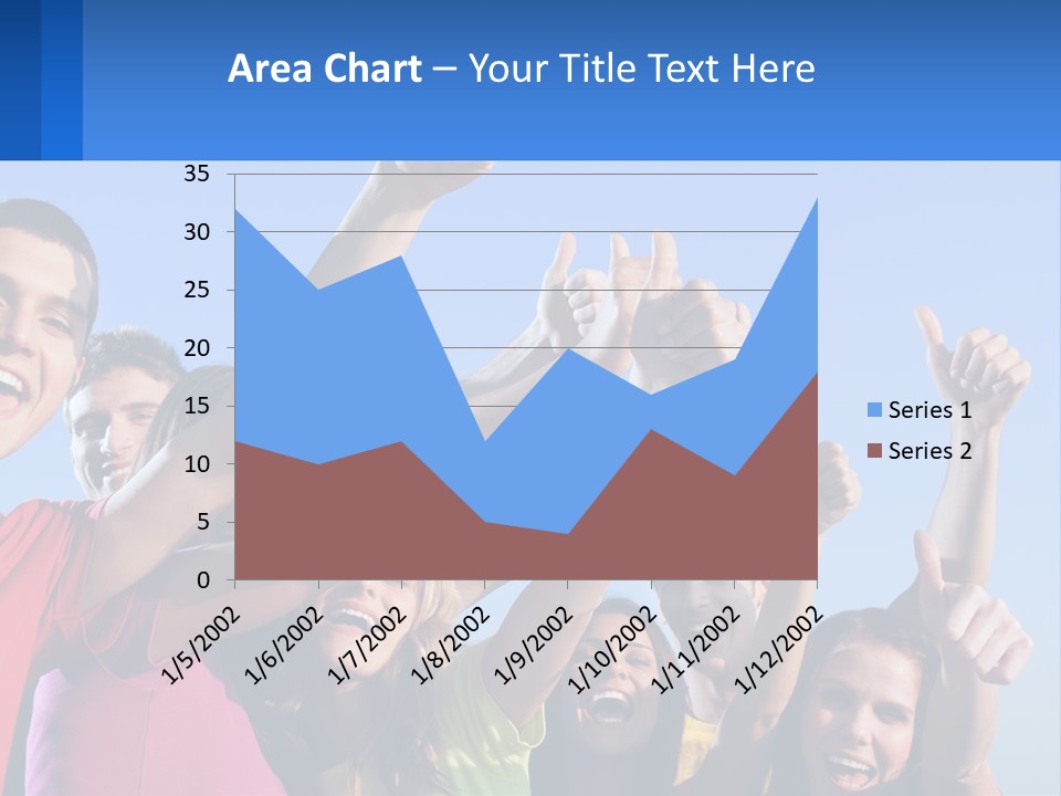 A Group Of People Holding Their Hands Up In The Air PowerPoint Template