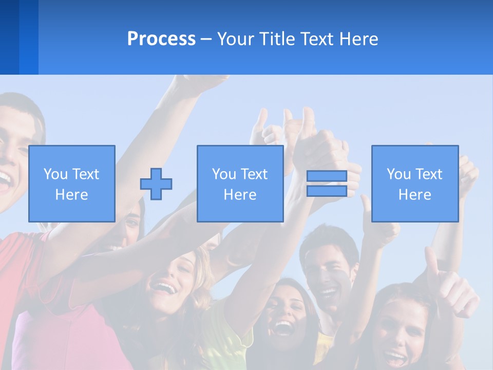 A Group Of People Holding Their Hands Up In The Air PowerPoint Template