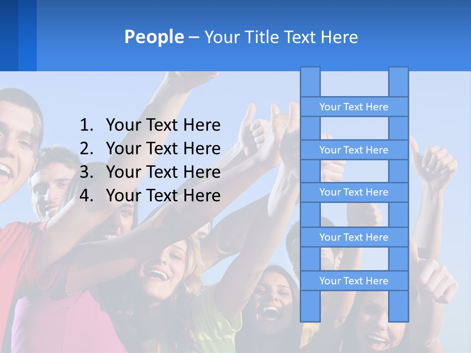 A Group Of People Holding Their Hands Up In The Air PowerPoint Template