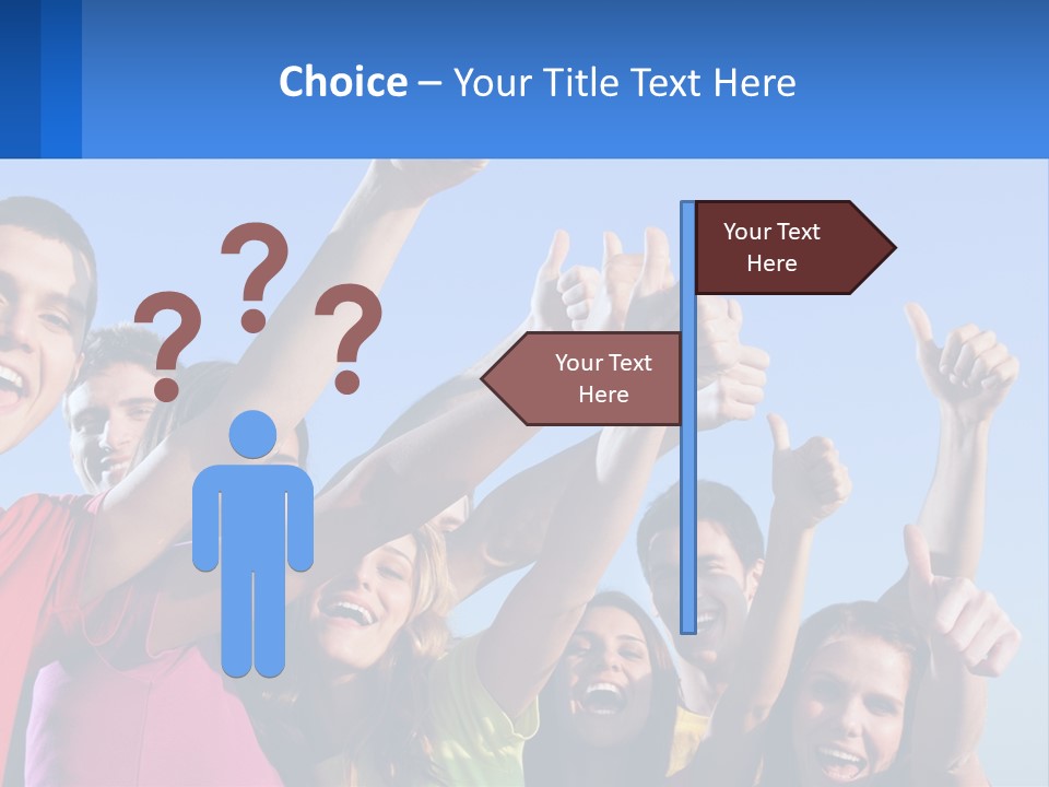 A Group Of People Holding Their Hands Up In The Air PowerPoint Template