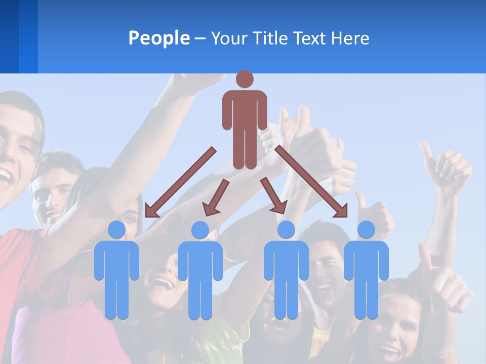 A Group Of People Holding Their Hands Up In The Air PowerPoint Template
