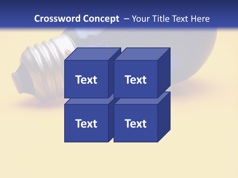 A Light Bulb On A Yellow And Blue Background PowerPoint Template