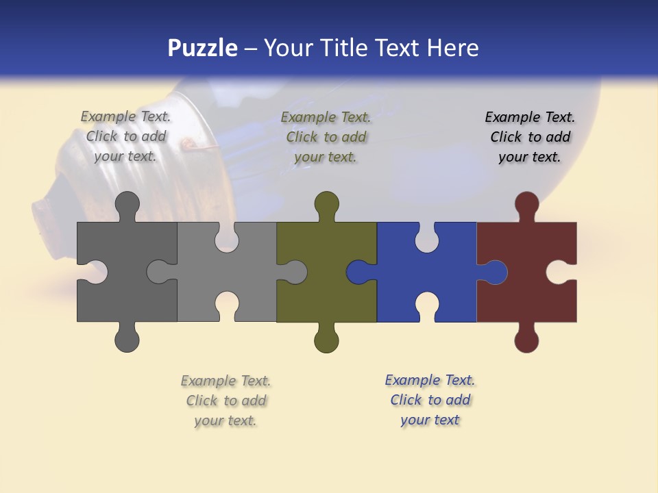 A Light Bulb On A Yellow And Blue Background PowerPoint Template