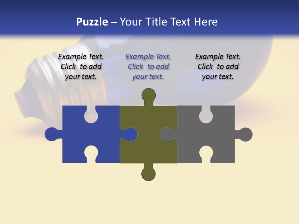 A Light Bulb On A Yellow And Blue Background PowerPoint Template