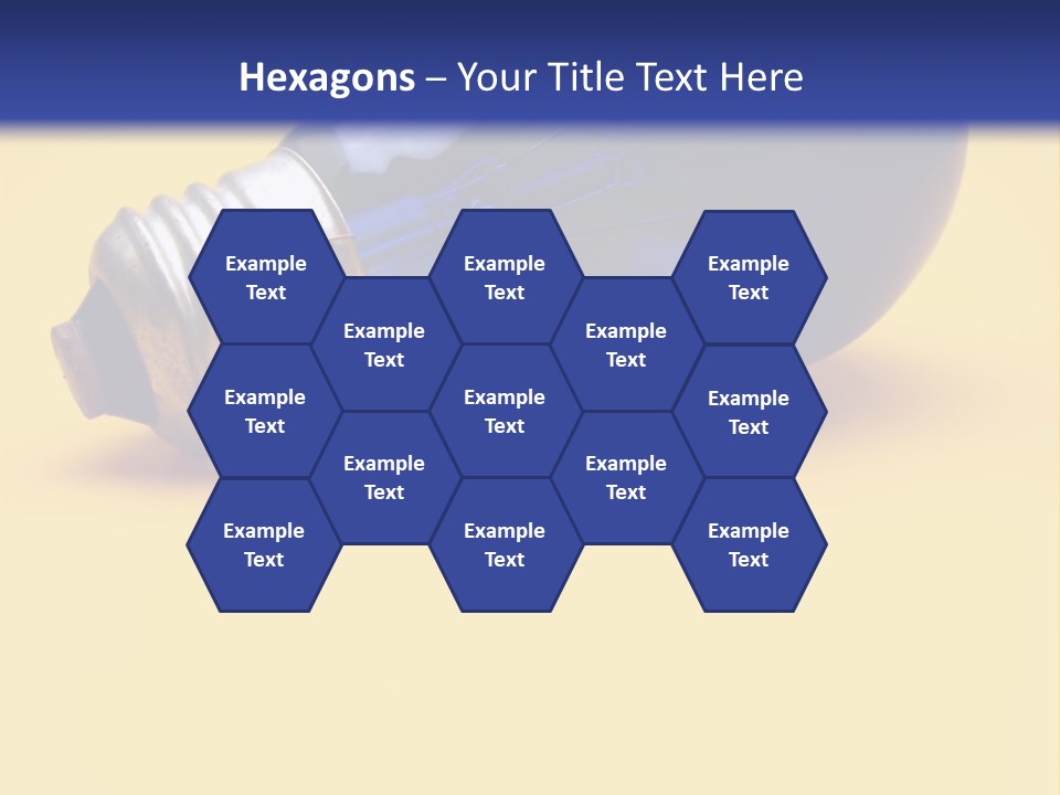 A Light Bulb On A Yellow And Blue Background PowerPoint Template