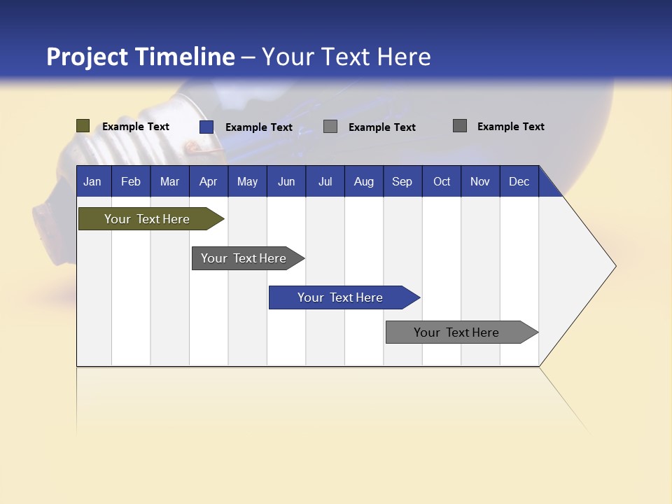 A Light Bulb On A Yellow And Blue Background PowerPoint Template