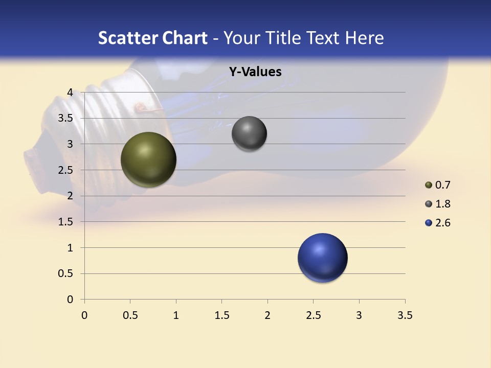 A Light Bulb On A Yellow And Blue Background PowerPoint Template