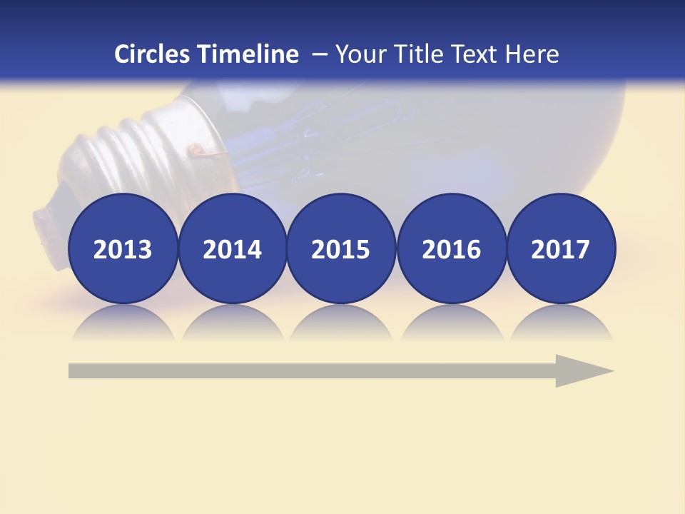 A Light Bulb On A Yellow And Blue Background PowerPoint Template