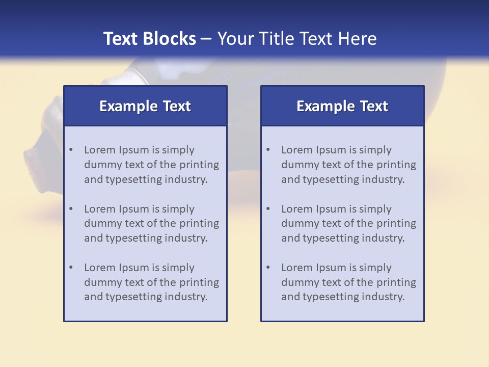 A Light Bulb On A Yellow And Blue Background PowerPoint Template