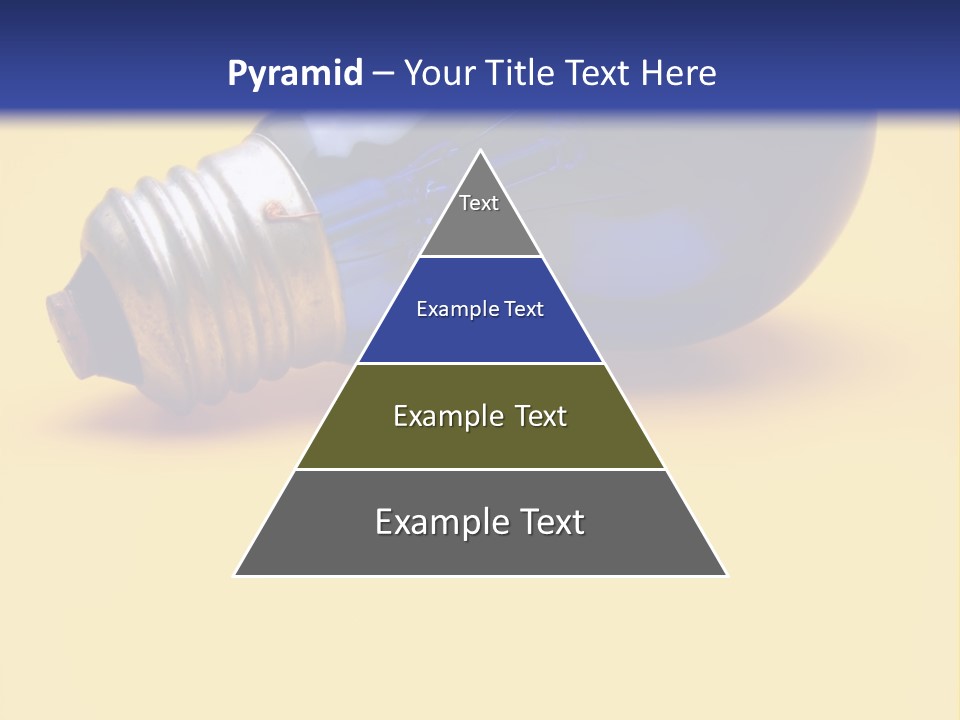 A Light Bulb On A Yellow And Blue Background PowerPoint Template