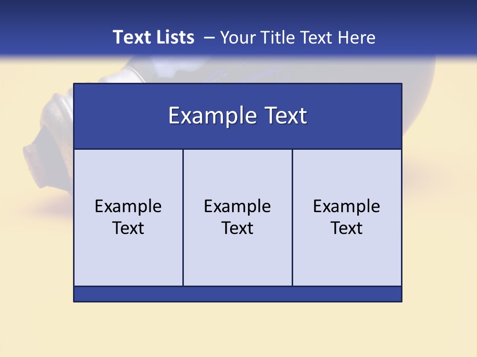 A Light Bulb On A Yellow And Blue Background PowerPoint Template