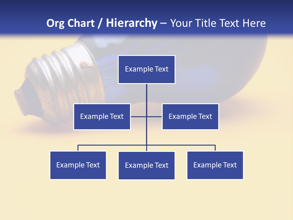 A Light Bulb On A Yellow And Blue Background PowerPoint Template