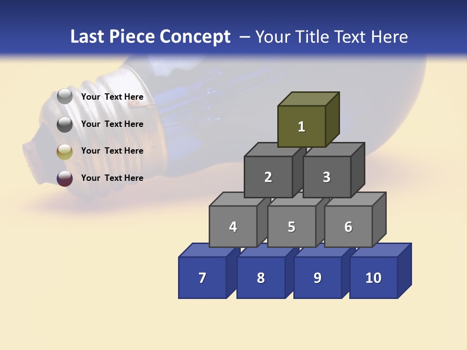 A Light Bulb On A Yellow And Blue Background PowerPoint Template