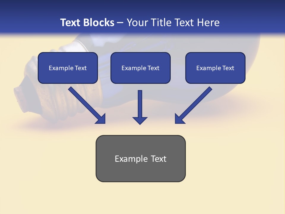 A Light Bulb On A Yellow And Blue Background PowerPoint Template
