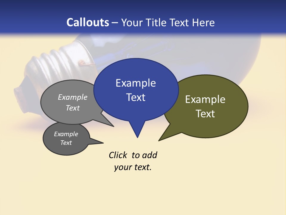 A Light Bulb On A Yellow And Blue Background PowerPoint Template