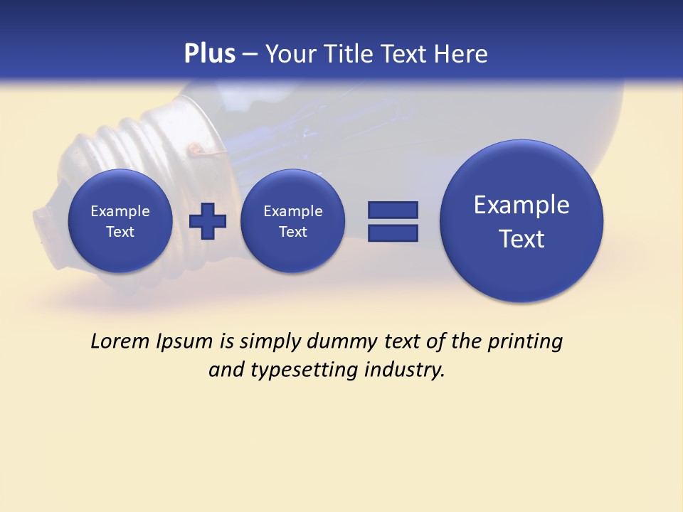 A Light Bulb On A Yellow And Blue Background PowerPoint Template