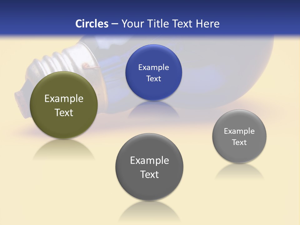 A Light Bulb On A Yellow And Blue Background PowerPoint Template