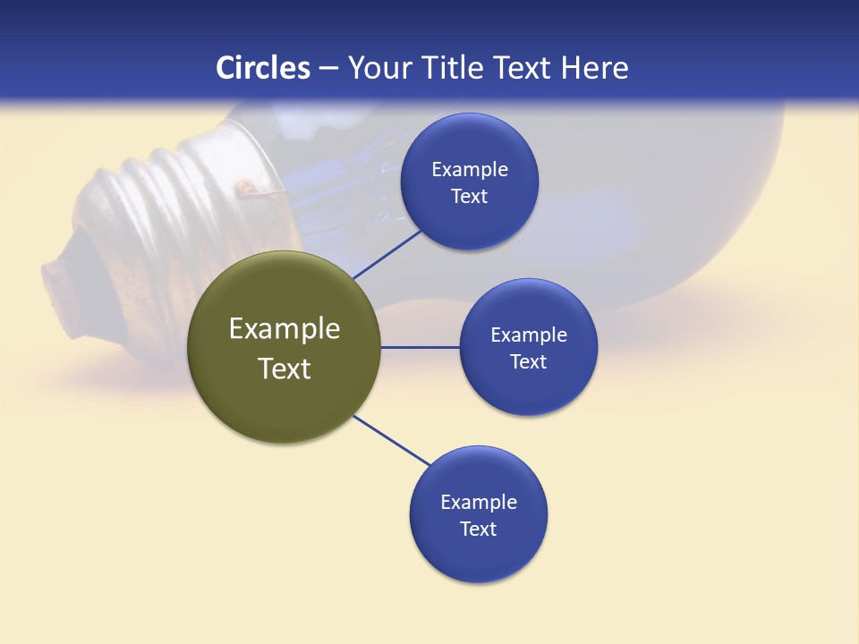 A Light Bulb On A Yellow And Blue Background PowerPoint Template