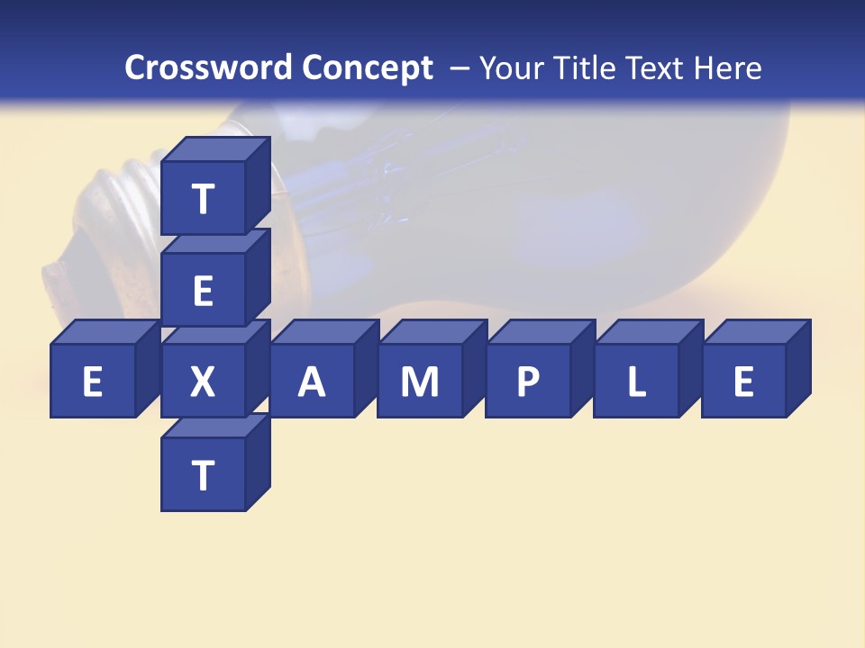 A Light Bulb On A Yellow And Blue Background PowerPoint Template