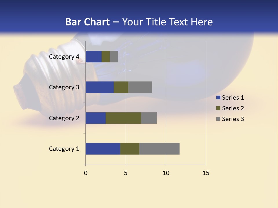 A Light Bulb On A Yellow And Blue Background PowerPoint Template
