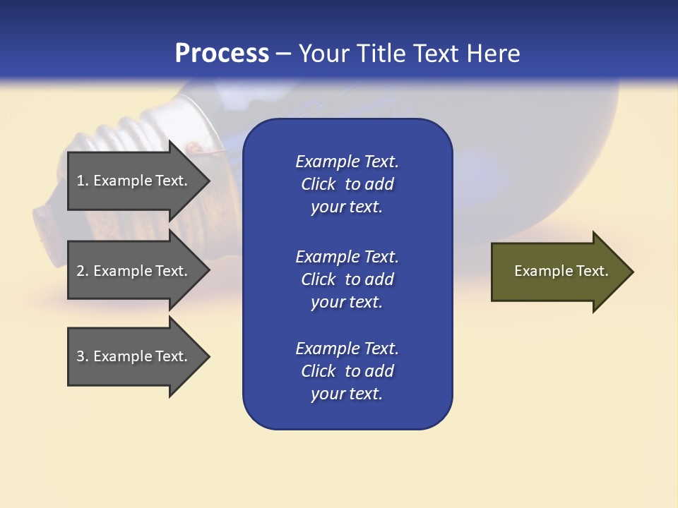 A Light Bulb On A Yellow And Blue Background PowerPoint Template