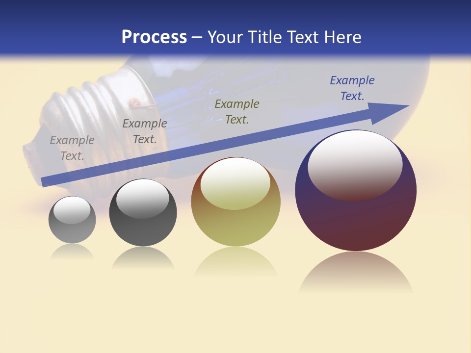 A Light Bulb On A Yellow And Blue Background PowerPoint Template